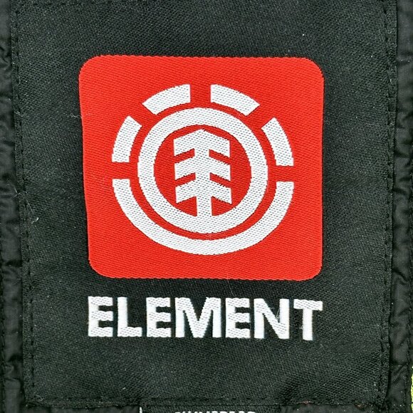 Element Mens Jacket Windbreaker Full Zip Mesh Lined Hooded Zip Pockets Black L - Picture 11 of 14